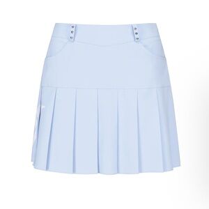 NWT ANEW Golf Big Logo Pleats Skirt in Sky Blue